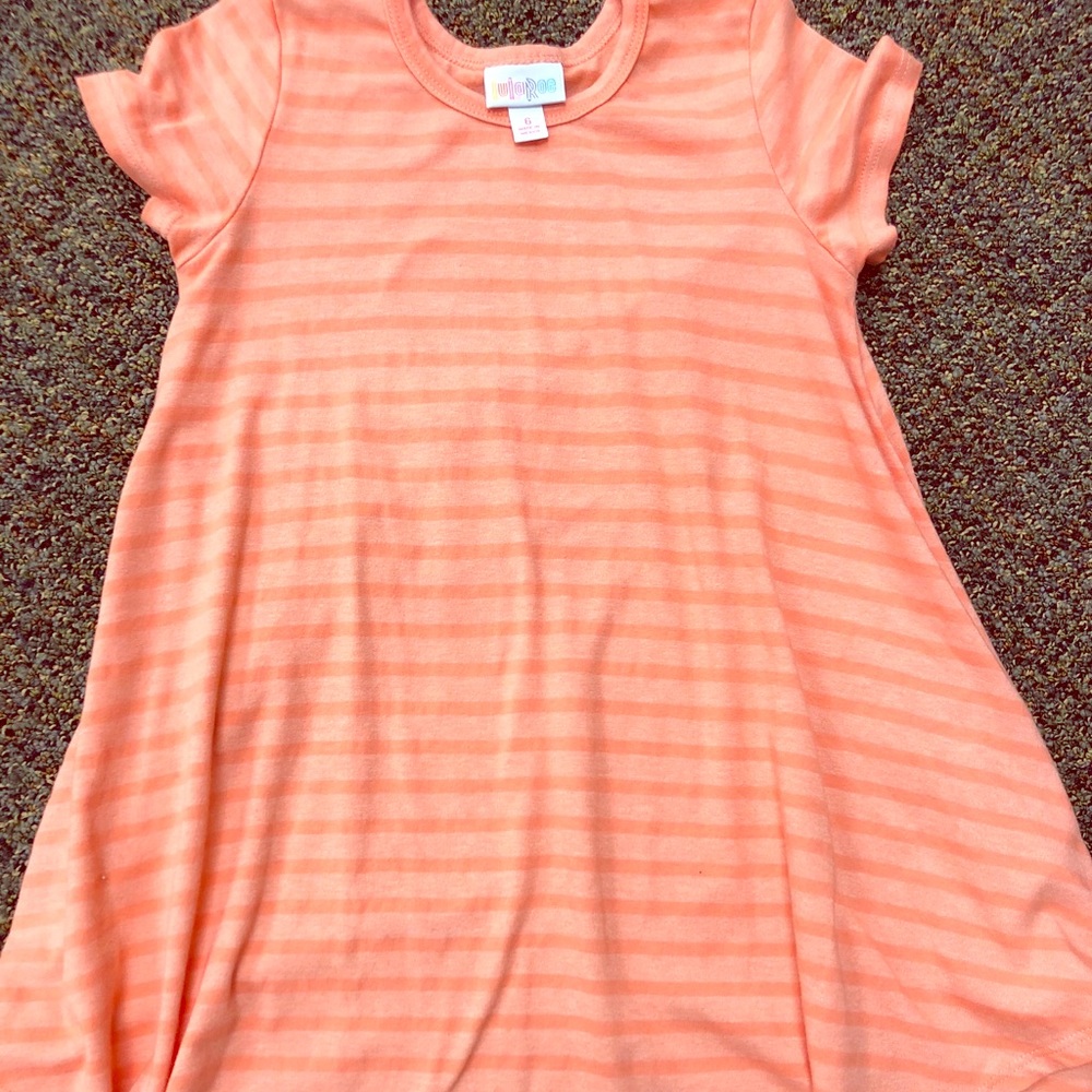 Orange stripe Scarlett dress from Lularoe
